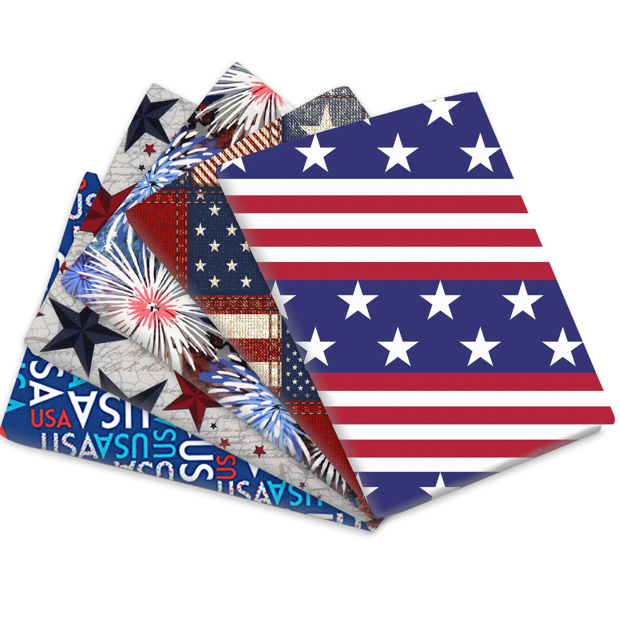 Fourth of July Printed 100% Cotton Fabric Patchwork Sewing Quilting Fabrics Needlework For Tissue DIY Cloth Sew Dress,1Yc17706