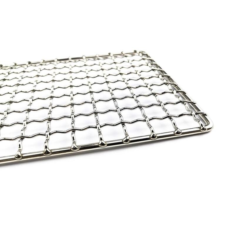 2PCS Stainless Steel BBQ Mat Net Grid Shape Square Rectangle Grill Grilling Mesh Wire Net Outdoor Cooking Barbecue Accessories