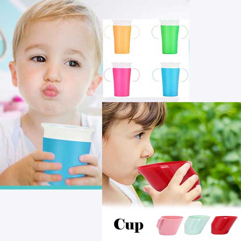 Tasse magique d&#39;apprentissage pour bébé, peut être tournée à 360 degrés, gobelet étanche pour enfant, bouteille d&#39;eau de 260ML