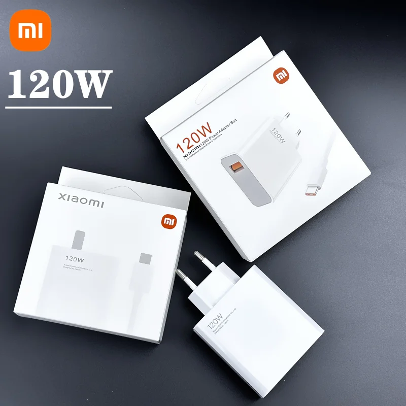 Xiaomi-Original EU Schnellladegerät 120 W Xiaomi 14 Ultra Ladegerät, Mi 14, Redmi Note 14, 13, 12 Pro Plus, 5G, Mi 13, 13T, 6A Kabel