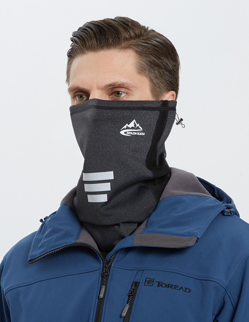 Bandana de ciclismo para hombre, pañuelo resistente al viento, grueso y cálido, elástico, ajustable, reflectante nocturno, para exteriores, Invierno