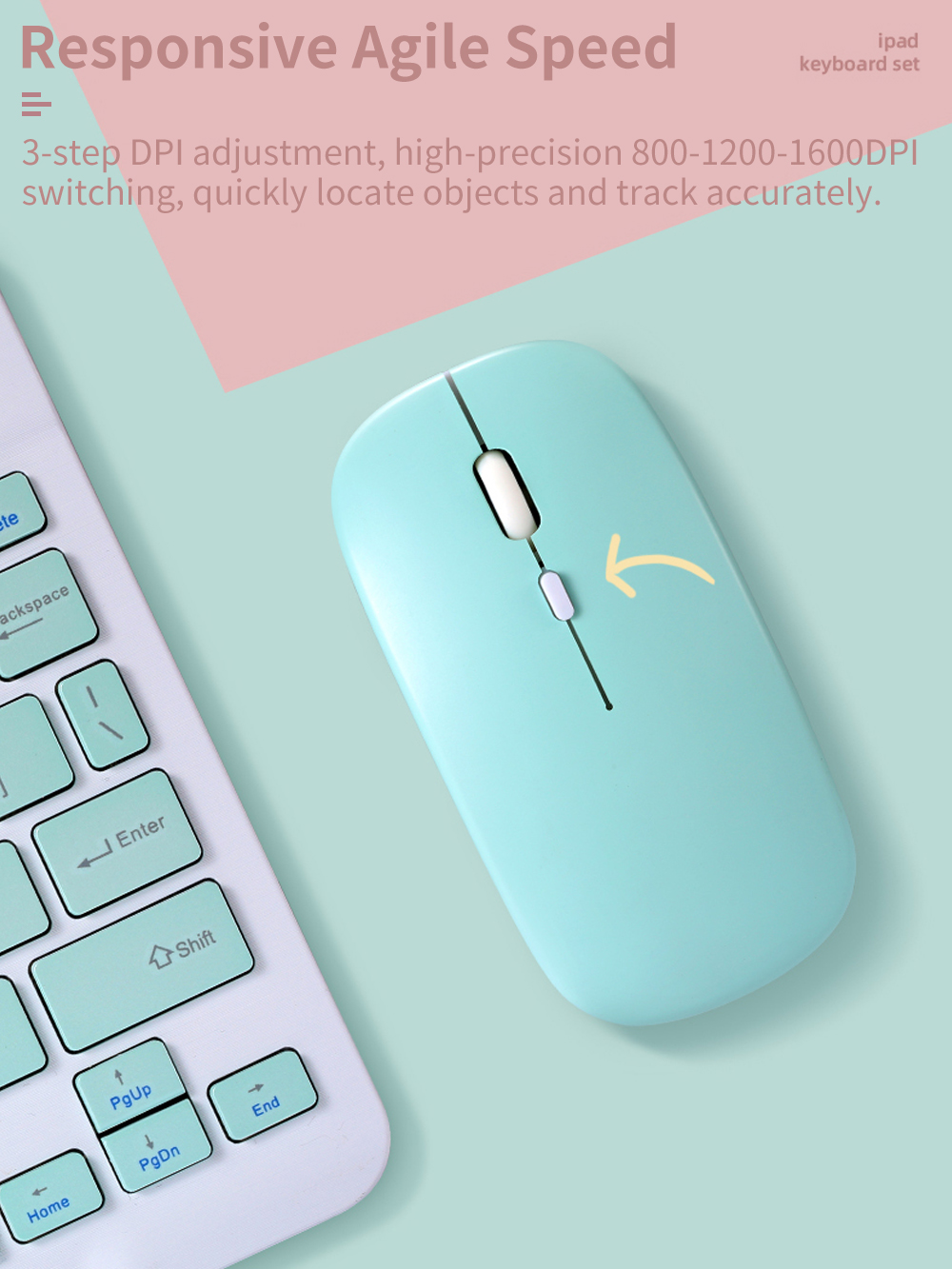 For iPad Teclado Bluetooth Keyboard Mute Wireless Mouse For Xiaomi Samsung Huawei Tablet Phone Android IOS Windows