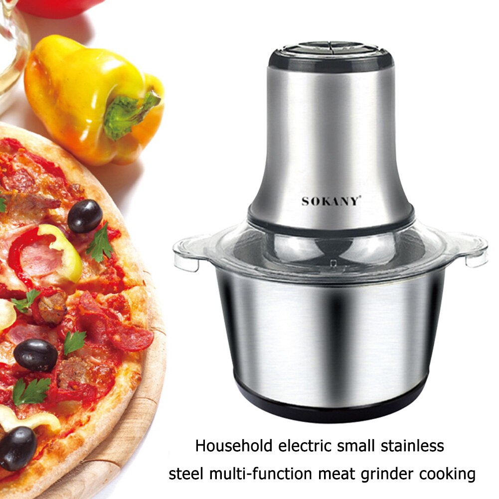 Stainless Steel Electric Chopper Meat Grinder Mincer Food Processor Slicer Egg Beater Vegetable Meat Grinder Vegetable Meat