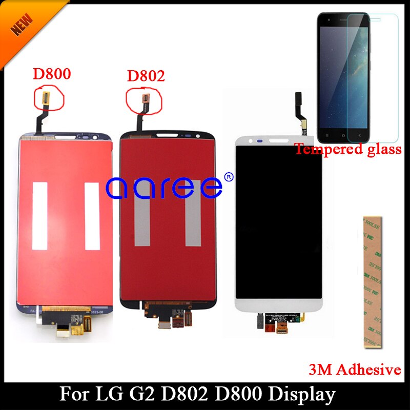 100% getest Lcd-scherm Voor LG G2 D802 LCD voor LG G2 D801 D805 Scherm LCD Touch Digitizer vergadering met frame