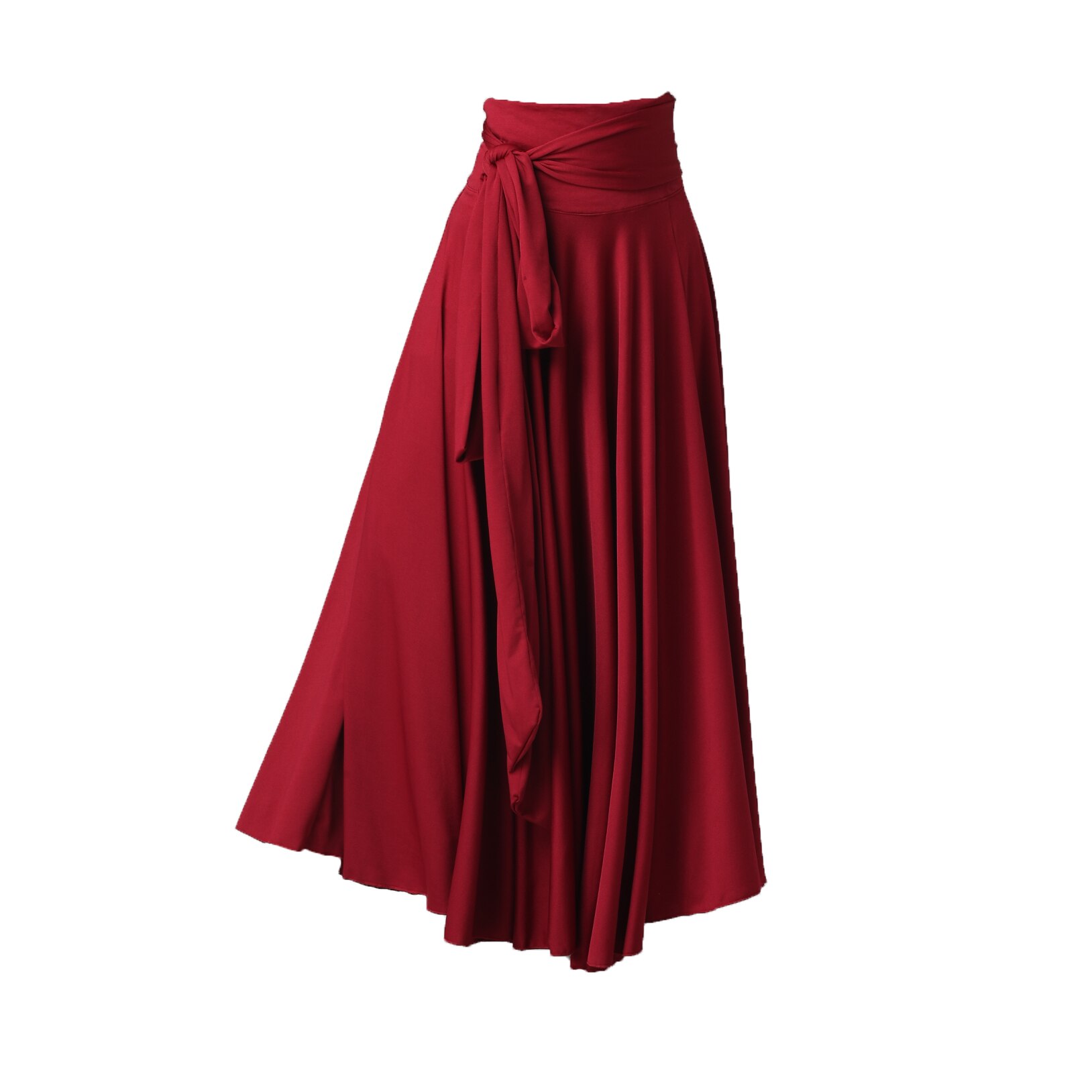 Jupe Flamenco espagnole pour femmes et filles, robe de danse gitane, robe de chorale pour adulte, couleur unie, Performance sur scène, bouledogue, robe espagnole: Red / M
