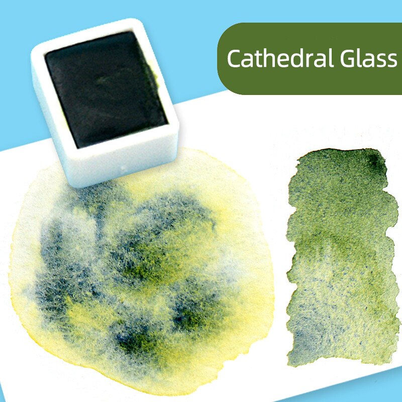 Super Vision Gelaagde Aquarel Pigment, Water Kleur Verf, Half Koekenpan Voor Tekening Verf, aquarel Aquarellen Art Leveranciers: Cathedral Glass