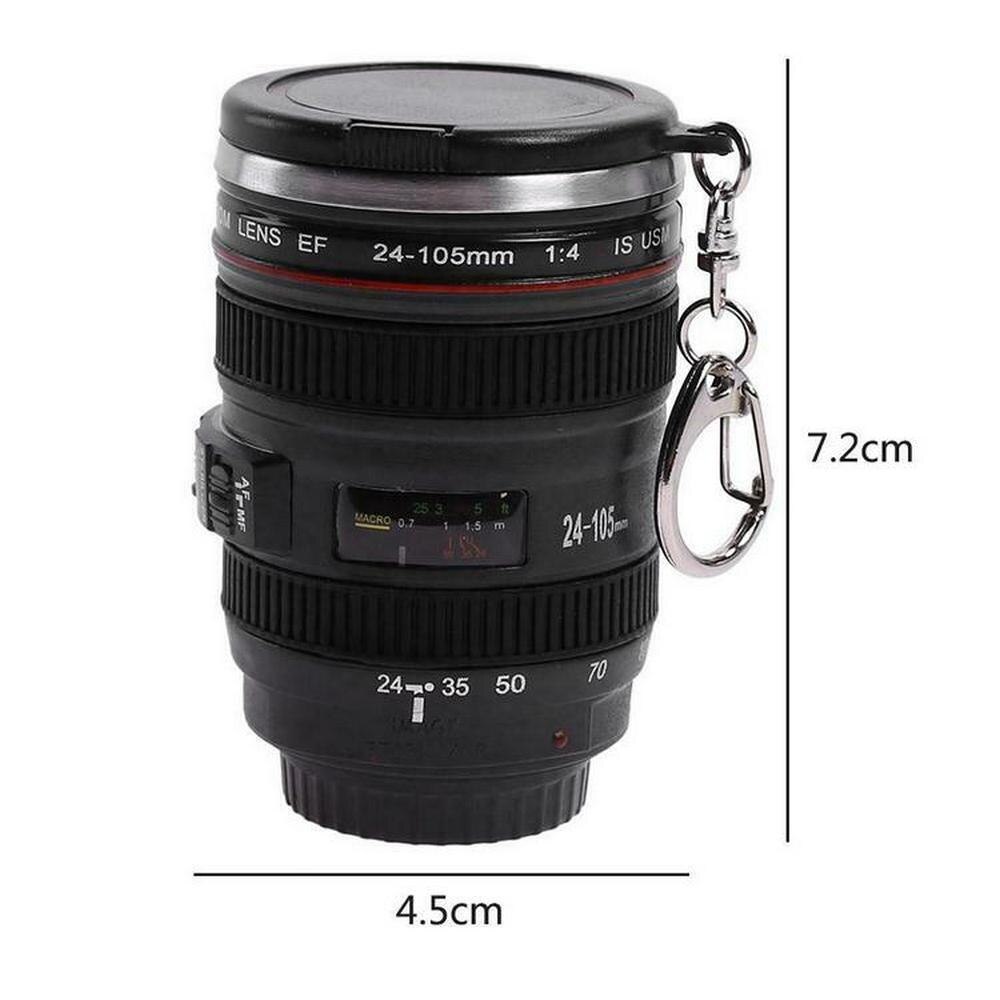 Camping pendentif caméra lentille tasses tasses ABS + acier inoxydable émulation caméra Thermos tasse bouteille d'eau Whisky vin tasses pour extérieur: Default Title