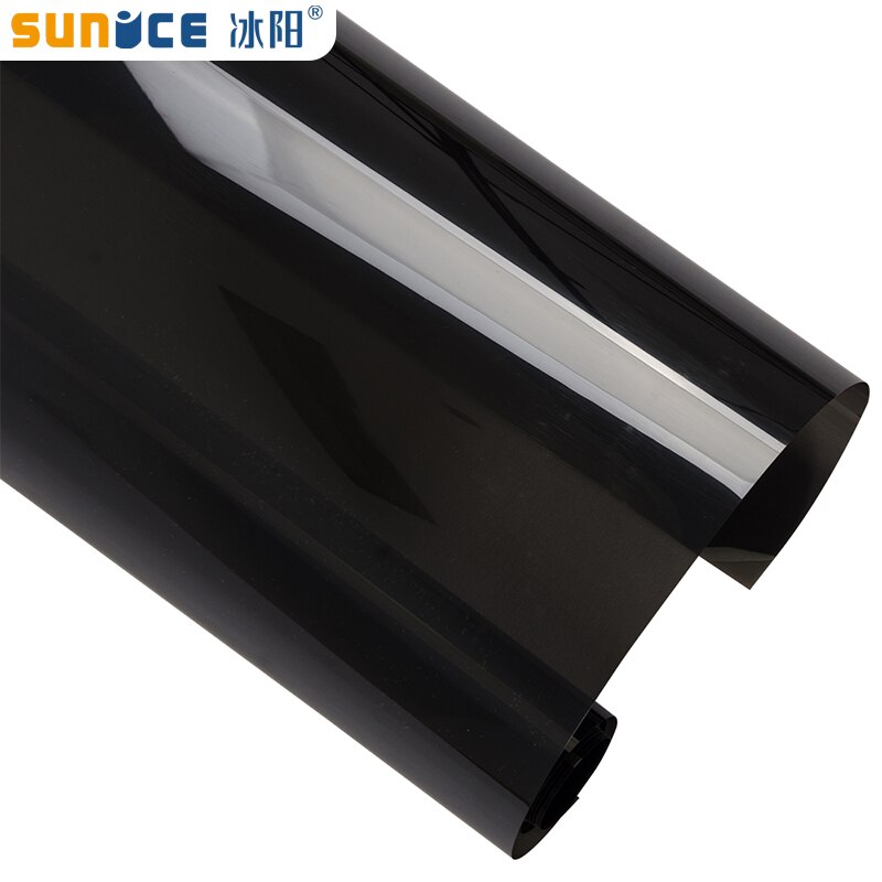 Sunice 99.99% uv bevis sort bil vindue nuance film solfarve vlt 15%  glas klistermærke bil solskærm vindue wrap vinyl med 50cm/20 "