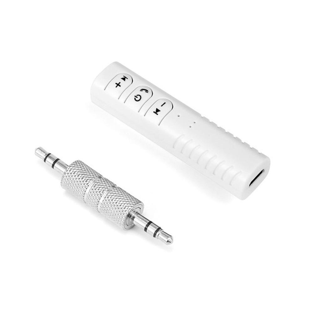 Universal 3.5mm Jack Car Kit Hands Free Music Audio Receiver Adapter Car AUX Kit for Speaker Earphone Aux: white