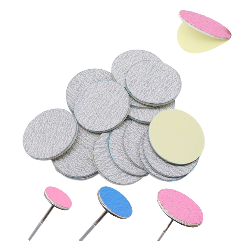 ~ papier abrasif blanc 50/pièces pédicure outils de soins des pieds 15mm 20mm 25mm 35mm foret à ongles disque disque Salon callosités remplaçable