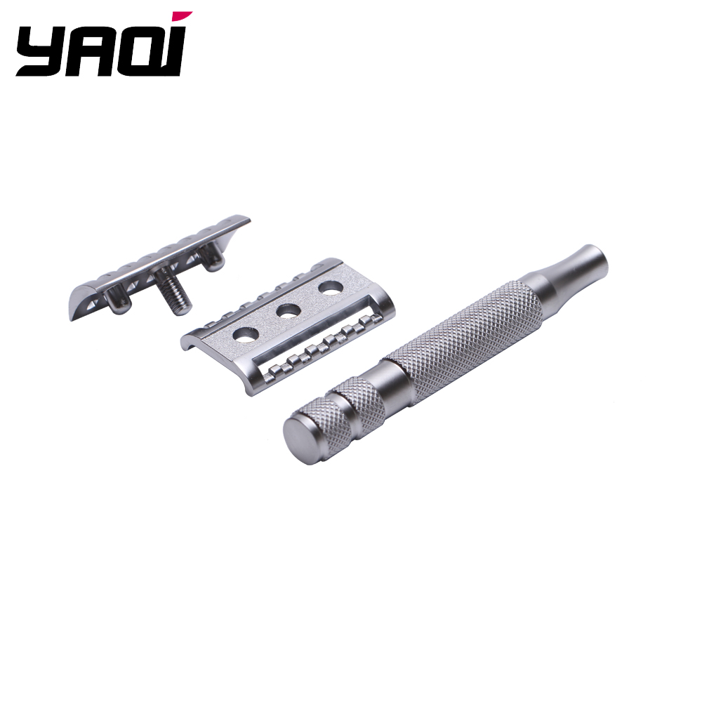 YAQI KNIGHT-HELMET Razor Head Stainless Steel Handle DE Safety Razor