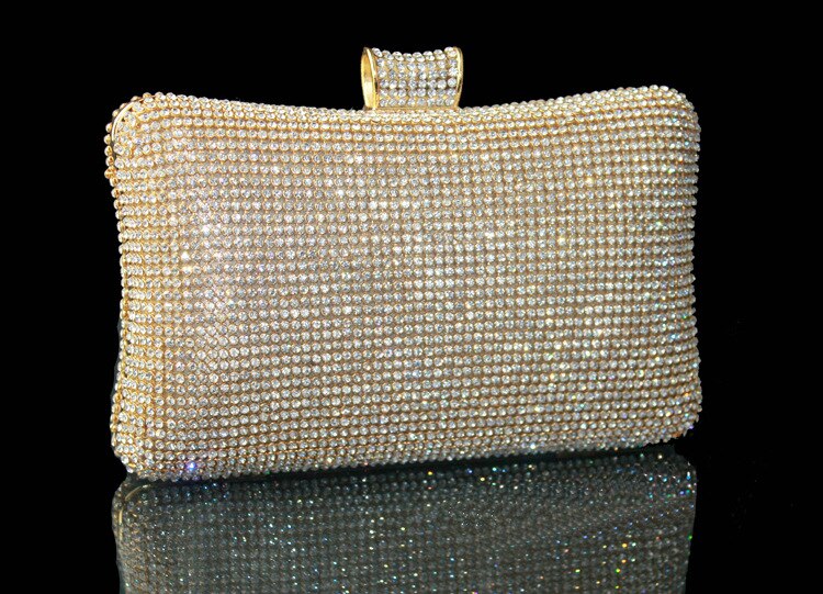 Dames Avond Party Clutch Bag Avond Clutch Handtas Keten Vrouwen Portemonnee Purse Voor Gsm Lippenstift Wedding Clutch Zilver: gold yellow