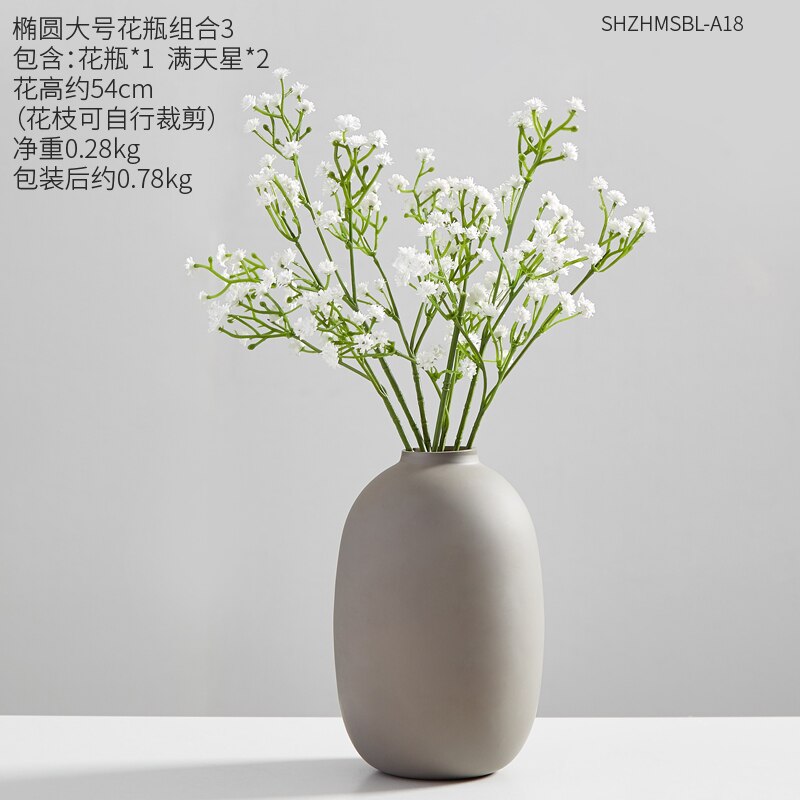 Accessoires de décoration de la maison | Vases à fleurs modernes pour fleurs, Vase en céramique, petite décoration de salon, décoration de bureau: Combination-C