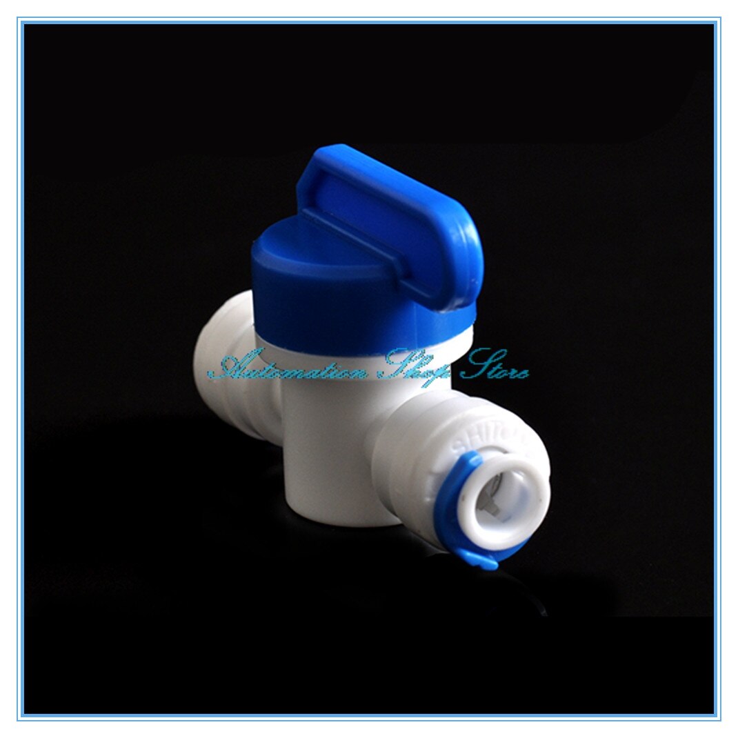 1/4" Inline Tube tap shut off Ball Valve Quick Fitting Connection Aquarium RO Water Filter Reverse Osmosis System