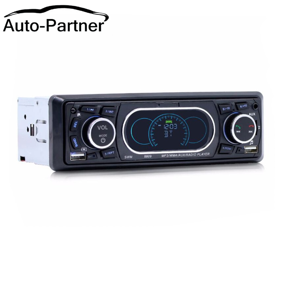 Bluetooth 1-Din Auto Stereo Audio In-Dash MP3 Radio Speler Ondersteuning USB/TF/AUX/ FM Ontvanger met Draadloze Afstandsbediening 8809