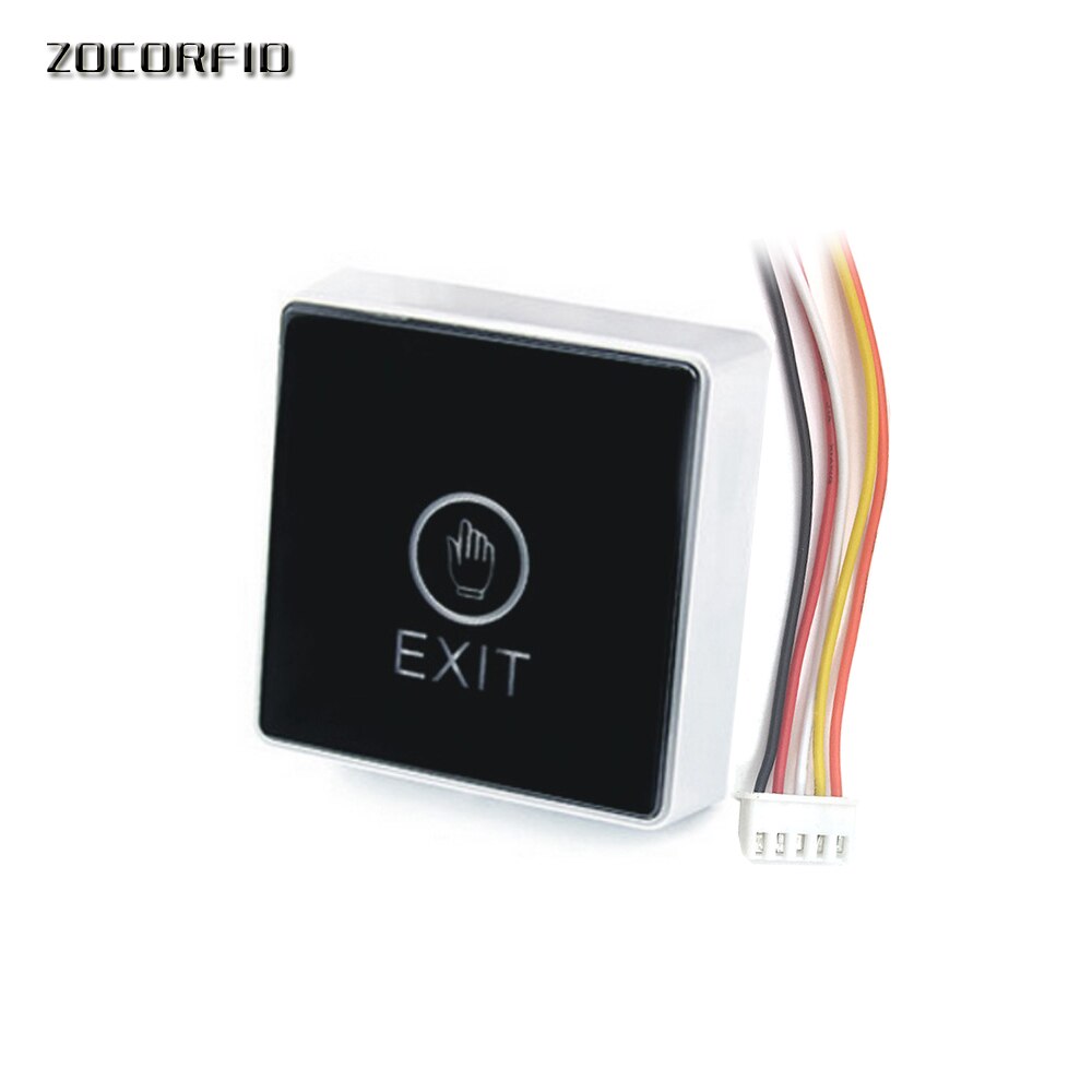 Door Exit Push Button Release Switch Opener NO COM NC LED light For Door Access Control System Entry Open Touch: Plastic Square