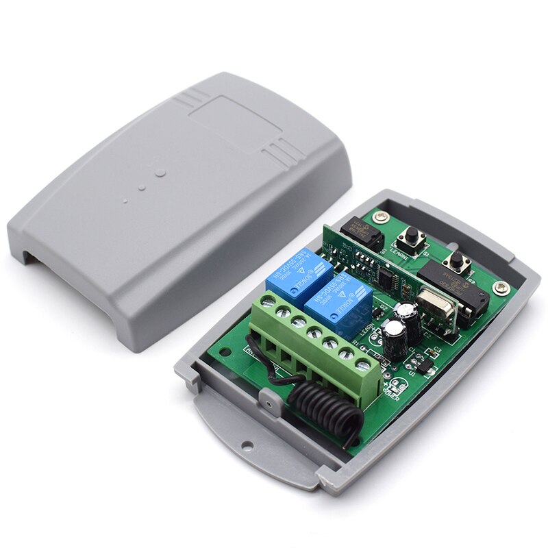 Teclado con contraseña para Control de acceso de puerta de garaje, teclado numérico de Metal, abridor de puerta de garaje, 12V/24V, Kit de Control de acceso de receptor 2CH: receiver