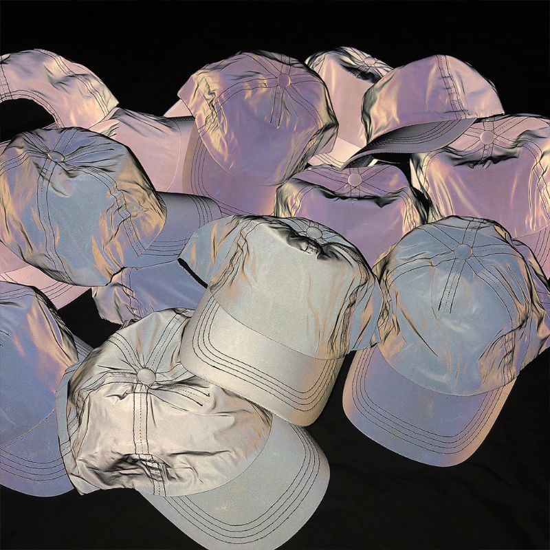 Adult Kids Unisex Night Reflective Baseball Hat Casual Sports Glow in the Dark Flash Rave Festival Running Bucket Cap