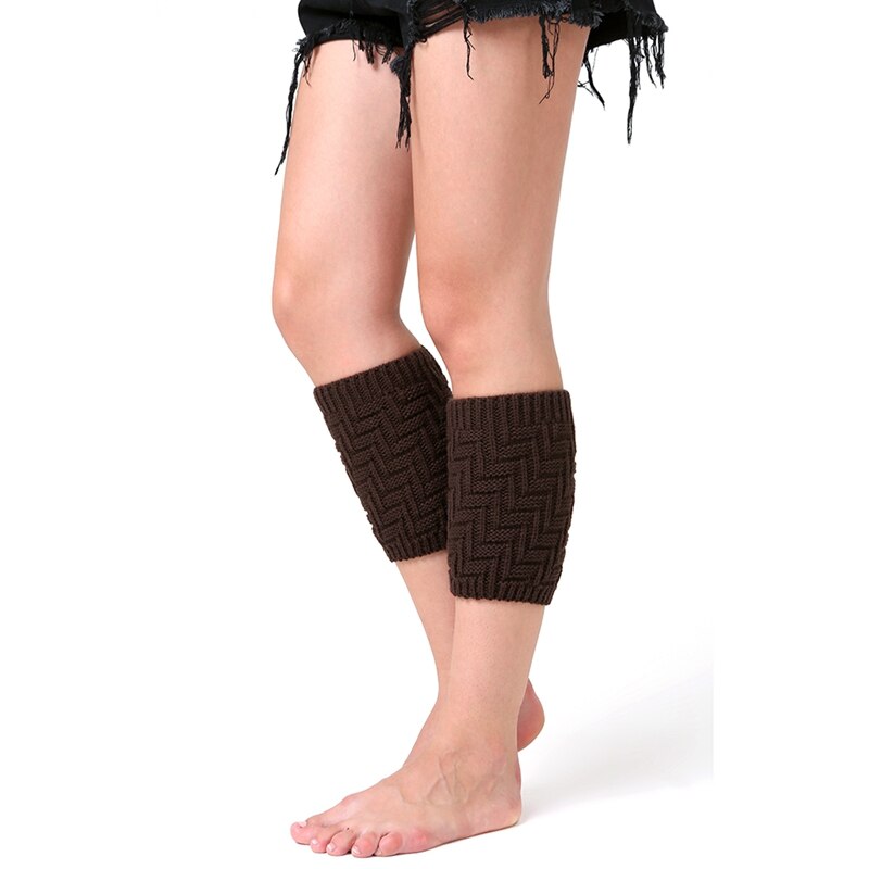Kvinder vinter benvarmer geometriske termiske akryl boot manchetter sokker dække vinter sko boot tilbehør yoga sokker