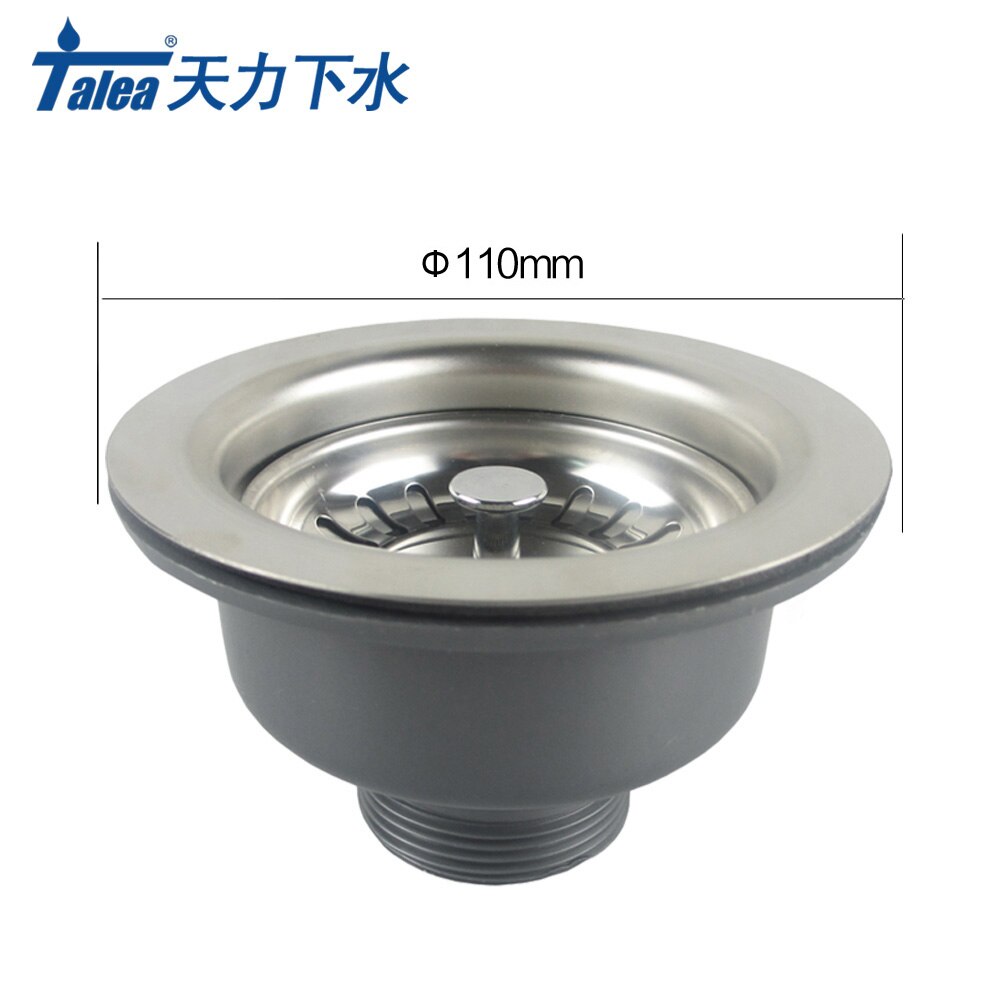 Talea 114mm/110mm Größe edelstahl Waschbecken ablassen sieb Küche Leuchten Becken Pop-hoch Ablassen Sieb Falle Abfluss Bausatz Abfall: 110mm