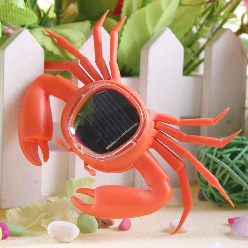 Solar Imitation Insect Toys Ant Car Butterfly Cockroach grasshopper spider tortoise no need Battery Can run Funny ladybug toys: crab