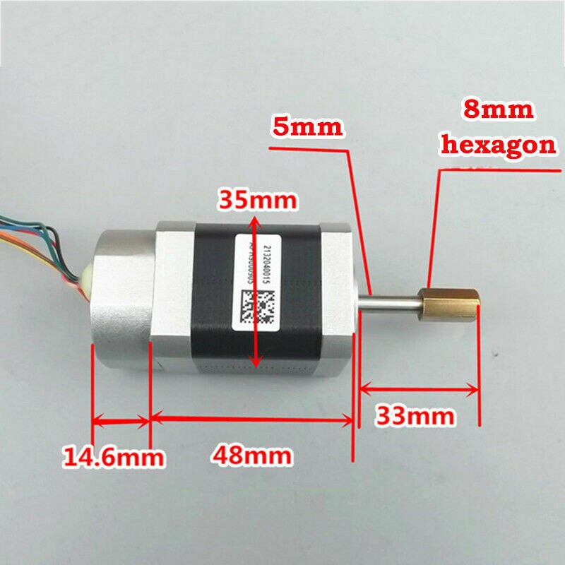 1.8 Degree 35MM 2-Phase 4-Wire Tiny Precision Stepper Motor Stepping Motor 33mm long shaft Hall Encoder 3D Printer CNC Robot