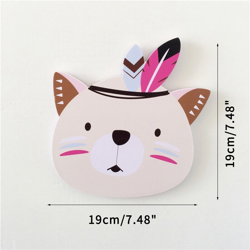 Style nordique enfants chambre ornements dessin animé animaux renard bébé chambre berceau décor enfant dessin animé Animal tête mur décor enfant: 11
