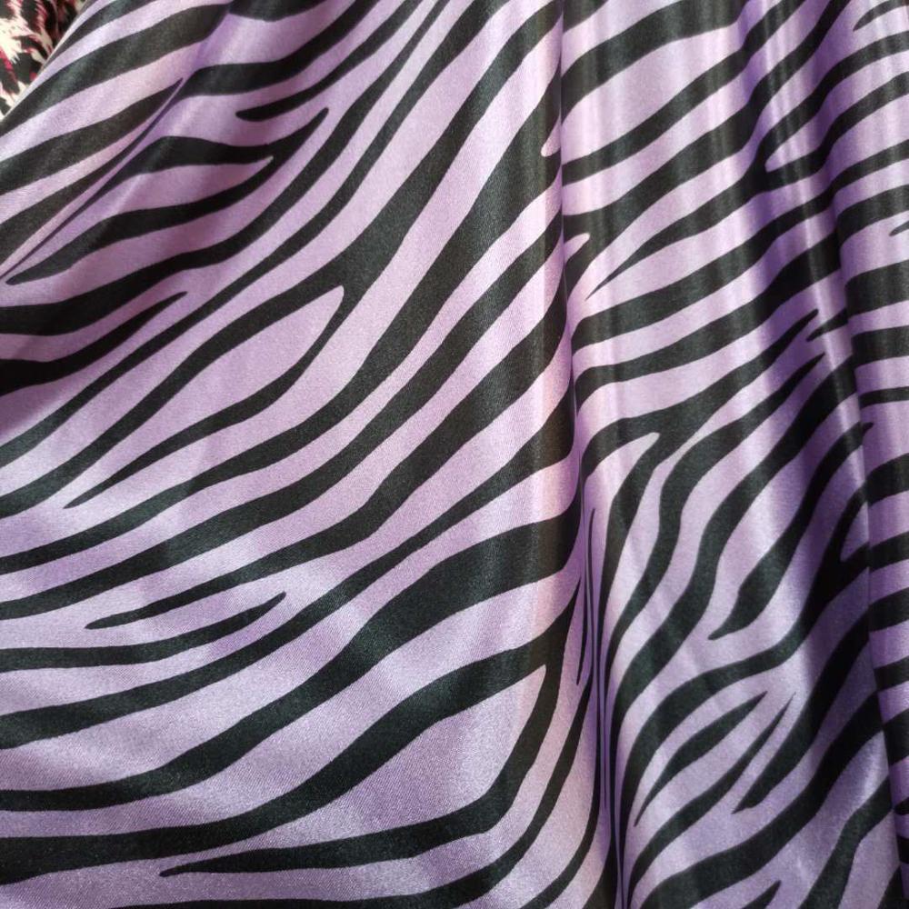 Suave tela de cebra en satén cinta Material brillante Charmeuse poliéster Tilda artesanía pañuelo con lazo Material: 1