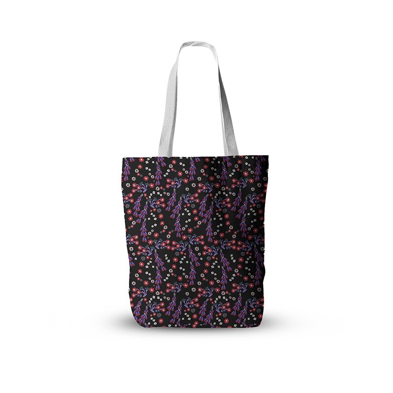 3d bedrukte canvas tassen met bloemenprint, damesboodschappentas, schoolmeisjestas, grote capaciteit, herbruikbare tas: Stijl 3