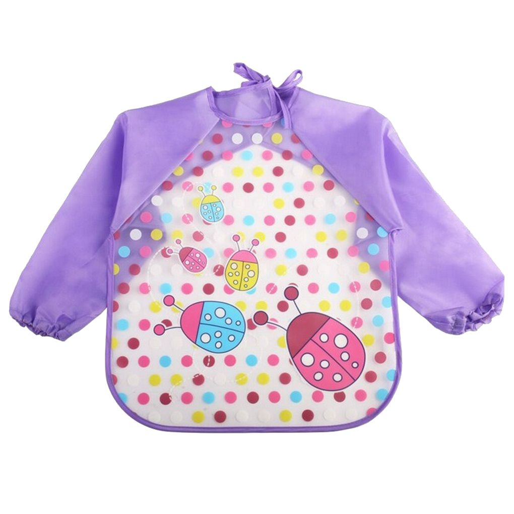 Mooie Baby Slabbetjes Baby Lange Mouw Waterdichte Babyvoeding Kiel Kinderen Plastic Overall Bib Peuter Sjaal: NO.9