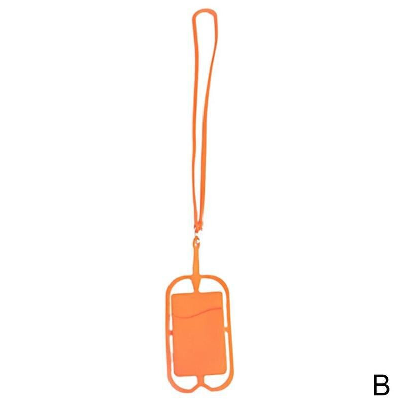 DIY Mobile Phone Silicone Lanyard Belt Neck Bracelet Sets Clip Necklace Card W5I4: B