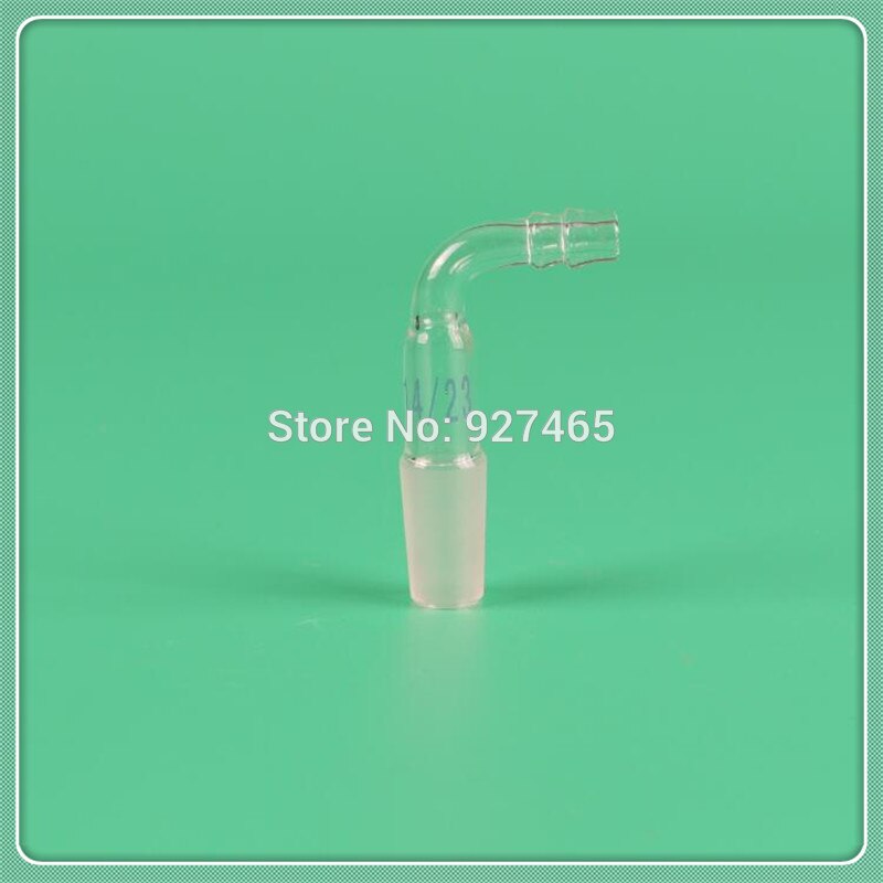 Glas Adapter buchse zu gummischlauch, Gemeinsame 14/23 rechtwinklig anschluss, Schlauch Einlass Adapter, laborglas