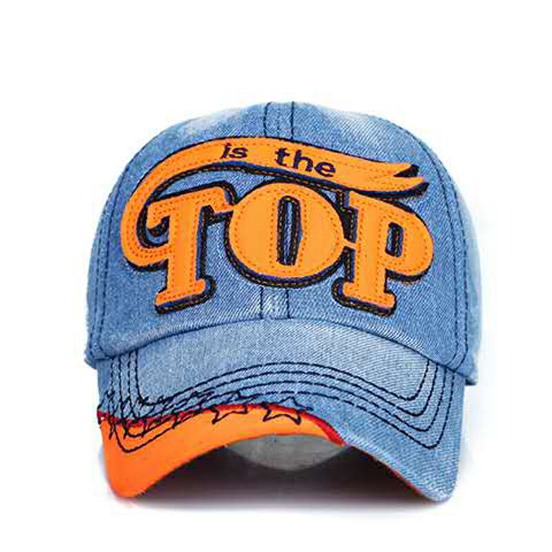 Kids Baseball Cap Boys Summer Sun Dad Hat Children Boy Adjustable Denim Caps: 1