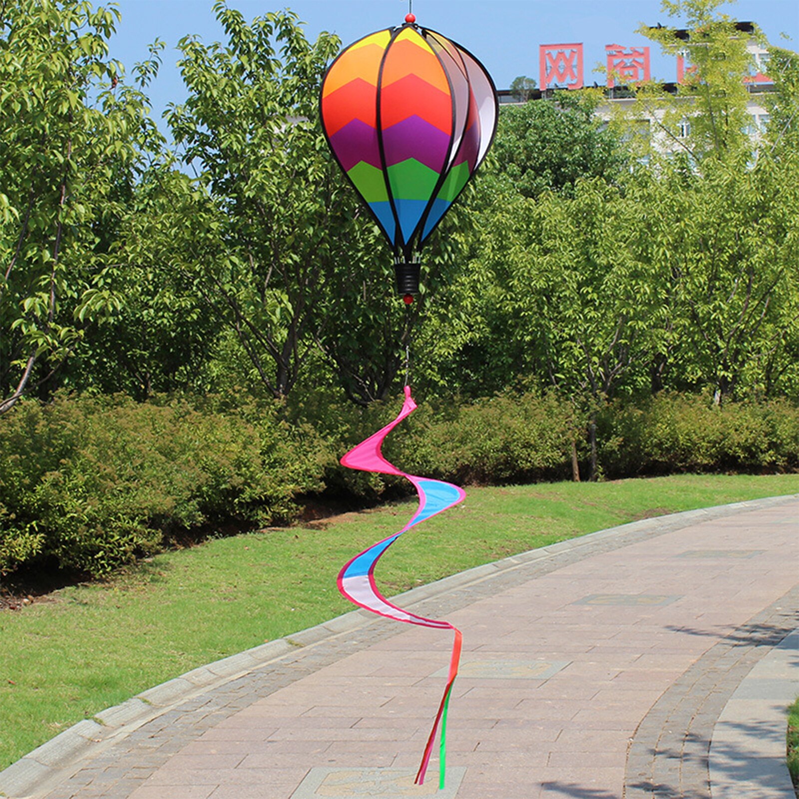 Heißer Luft Ballon Wind Spinner Regenbogen Kinetische Hängen Wind Twister Dekoration für Familie Haus Vor Hof Garten draussen Windmühle