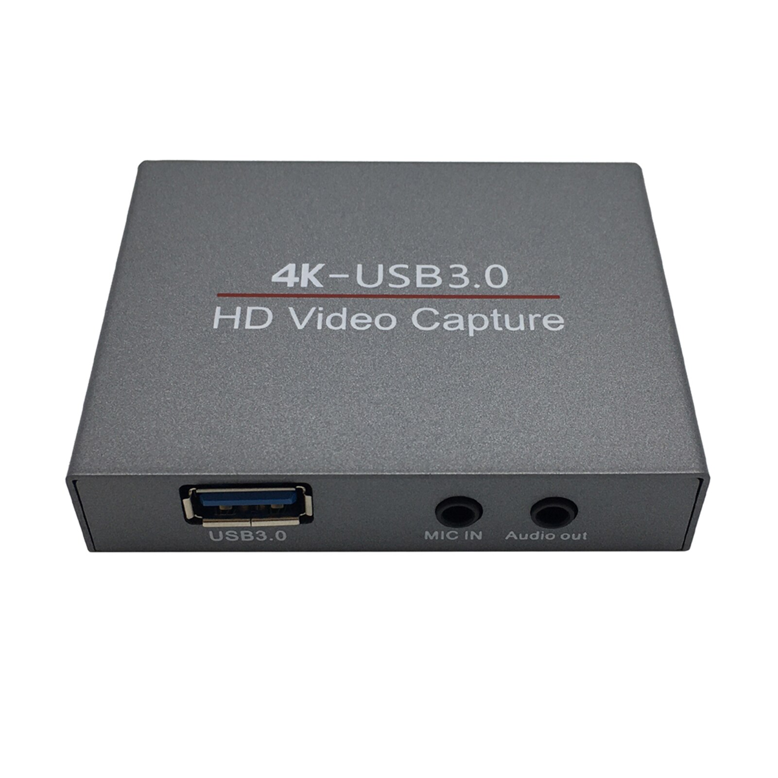 4K HD Game Video Capture Card 1080P 60FPS USB3.0 Video Capture Recorder Device with MIC IN Audio Out Metal Body Plug and Play