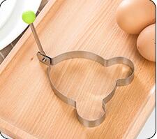 1 pieza barbacoa estrella del corazón huevo Pan torta Mini olla frita cocina utensilios de cocina inoxidable gadget titular Acero inoxidable molde para panqueques: 1