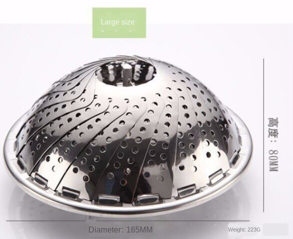 Plat pliant vapeur inox alimentaire vapeur panier maille légumes cuiseur vapeur extensible Pannen outil de cuisine: L