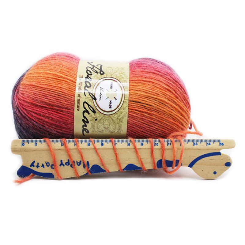 Weichen Kammgarn Garn Regenbogen Gradienten Farben DIY Baby Stricken Wolle Schal Schal Häkeln Gewinde Liefert