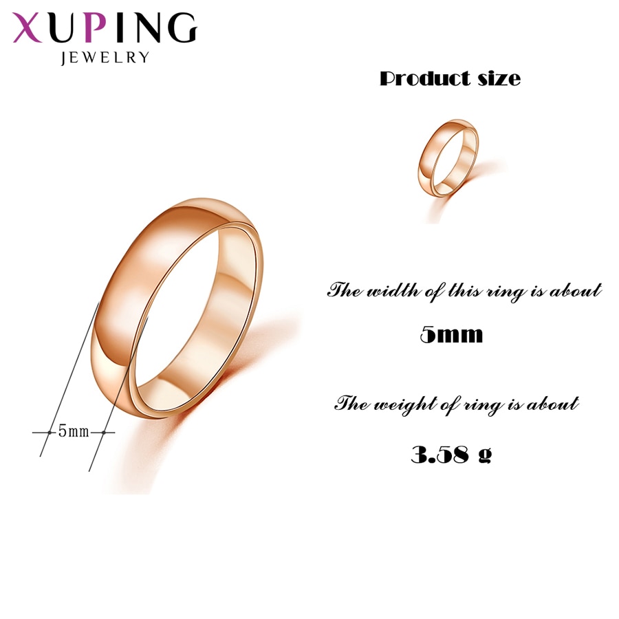 Xuping Elegante Rose Gold Farbe Überzogen Exquisite Ring für Frauen Hochzeit Schmuck Valentinstag 11000