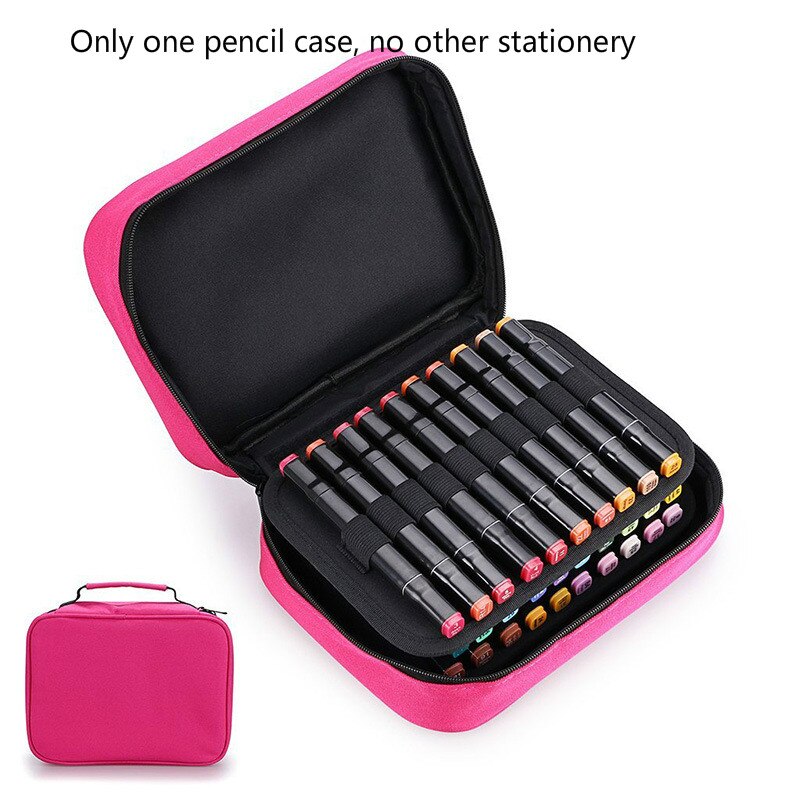 Marker pen bag sketch storage bag 40 hole painting bag marker pen storage bag pen bag: red