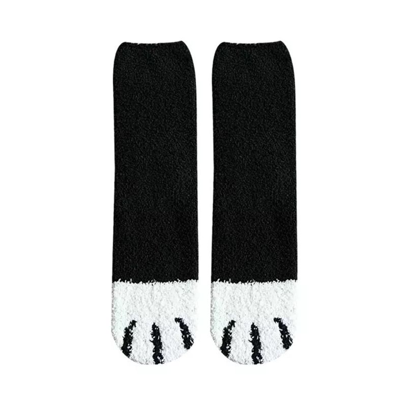 Vrouwen Winter Pluizige Fuzzy Warm Slipper Sokken Leuke Meow Kat Poten Print Kousen: Model-5