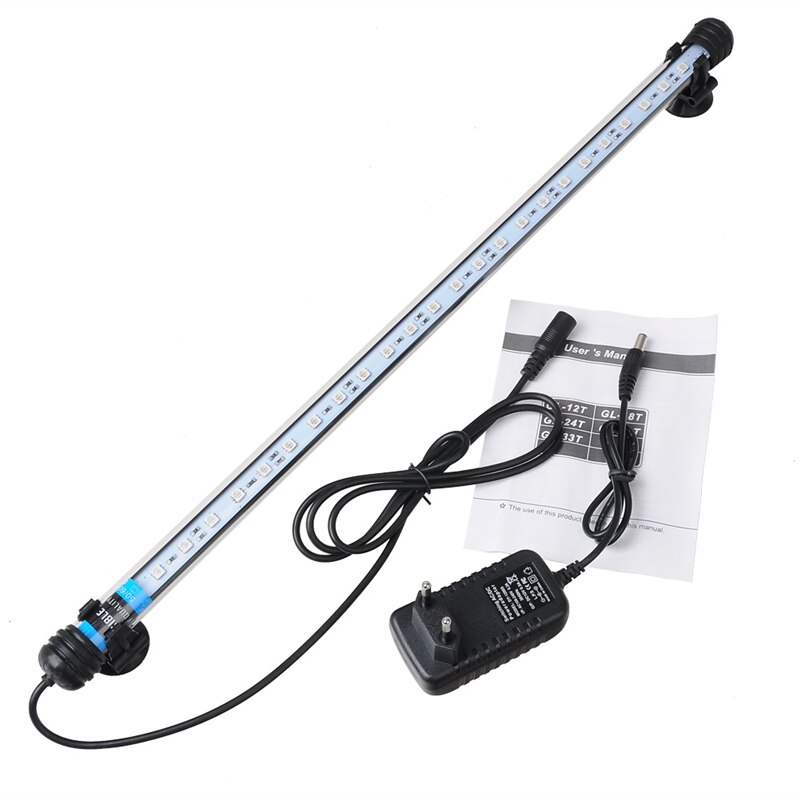 Witte Lichten Aquarium Led Verlichting Arowana Licht Amfibische Dompelpompen Lamp voor Aquarium Aquarium met US EU UK SAA Plug: 37CM