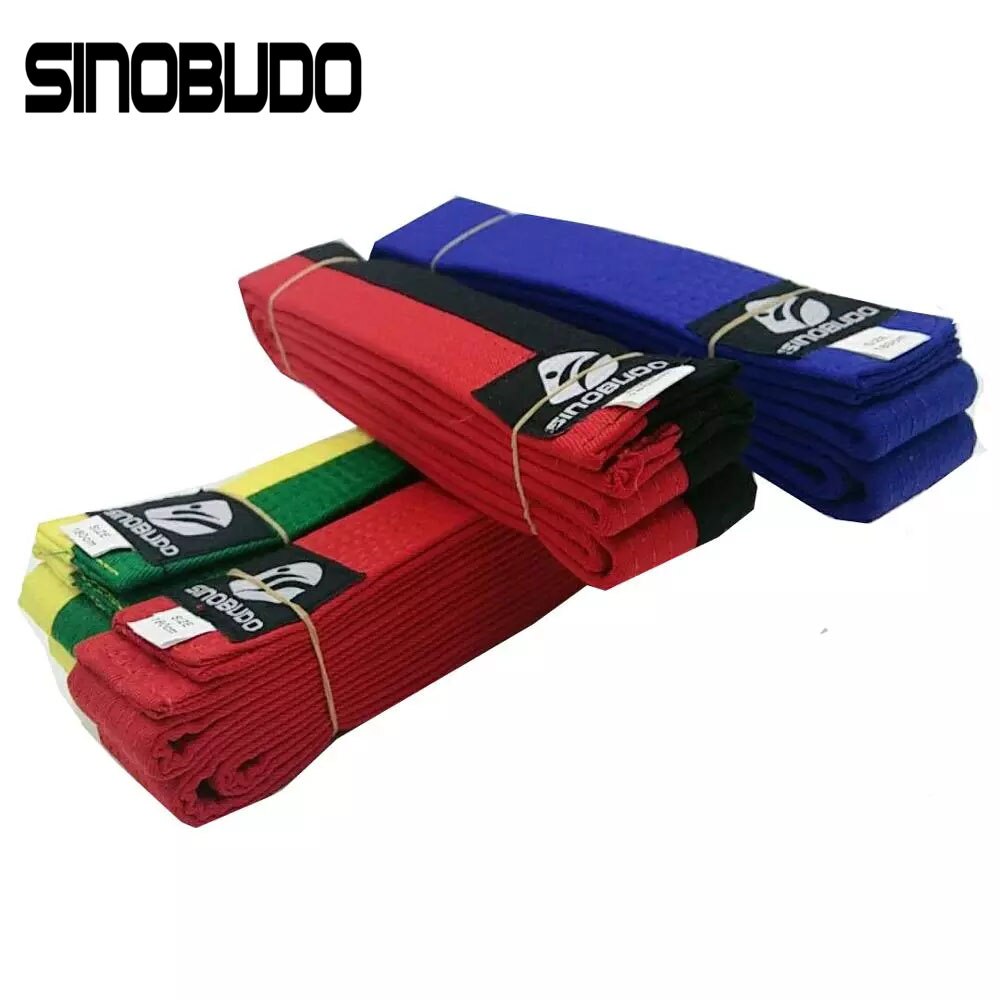 SINOBUDO2019-Cinturón de Taekwondo WTF para artes marciales, accesorios de uniforme de Karate y Judo, cinturón de carretera de algodón de , 1,8 M, 2,6 M