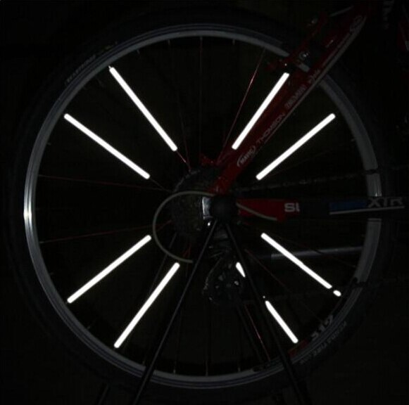 12 sztuk rowerów odblaskowe koła naklejki taśmój górskie szprychy rowerowe Mtb naklejki reflektor Fixie rowerowa folia odblaskowa