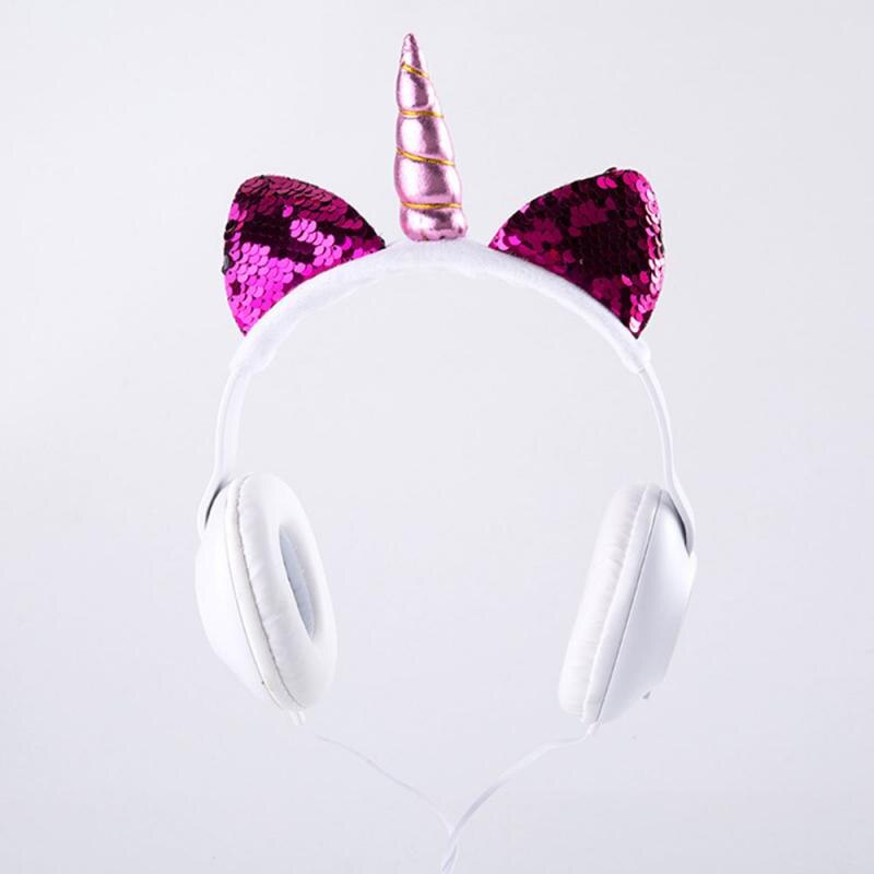 Cute Cat Ear Headphone Unicorns 3.5MM Wired Kids Headphones Earphone Gaming Headset For Mobile Phone/computer Universal: 10