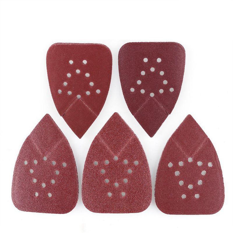 Schuren Lakens 60 80 120 150 220 Grit Schuurpapier Assortiment Door-Klittenband Muis Detail Palm Schuurmachine Papier, 12 Gaten, Pak Van