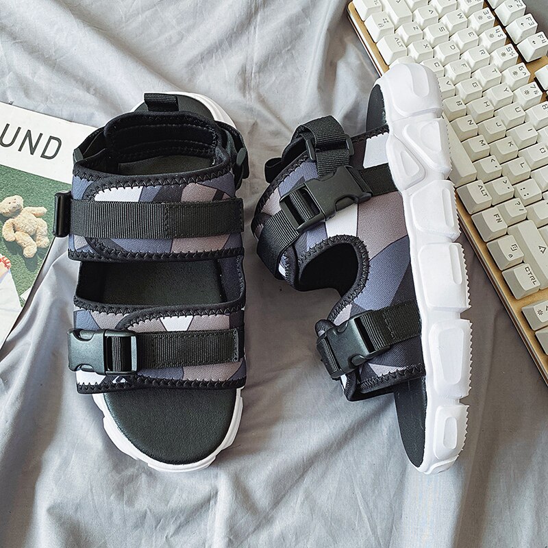Man Romeinse Sandalen Strand Mannen Sneakers Mode Gesp Sandalen Voor Mannen Katoen Stof Heren Gladiator Sandalias