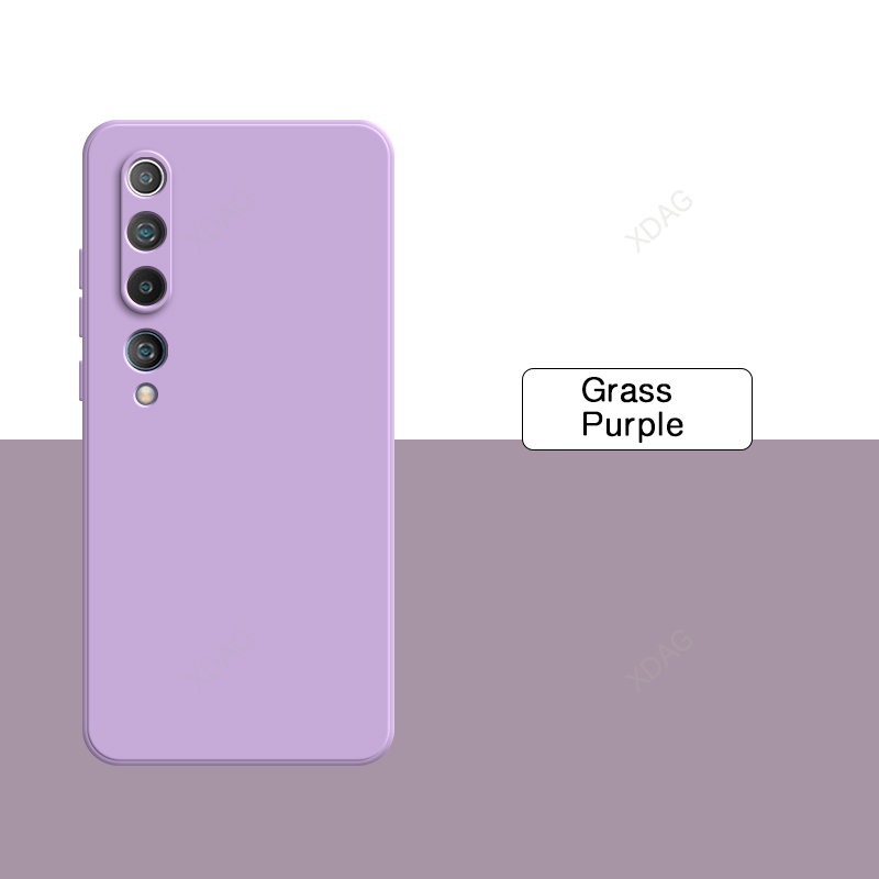 Husă de telefon originală de bază pentru xiaomi  mi 10 mi10 5g 6.67 ", silicon lichid simplu, pătrat, moale, carcasă spate de înaltă calitate: Fildeş