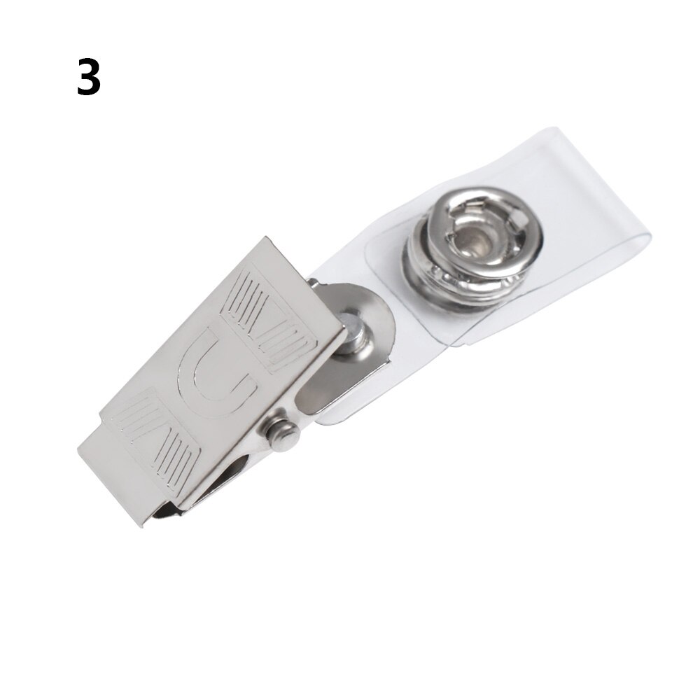 10pcs Metal Pull Key Name Tag Card Clip Holders Binder Stationary Lanyard Clip Retractable ID Card Badge Reel Pull 4 Styles: 3