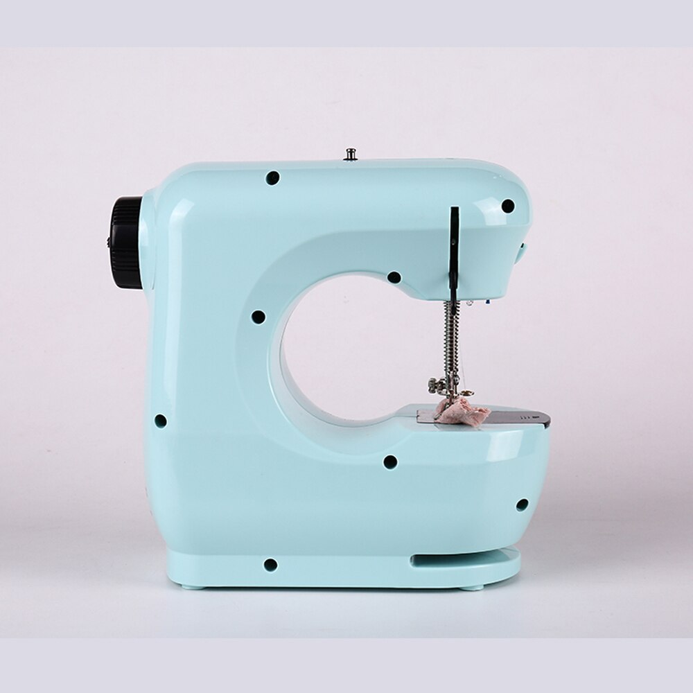 Sewing Machine Mini Portable Household Small With Night Light Pedal Electric Set Multifunctional Handicraft Repair Beginner Blue